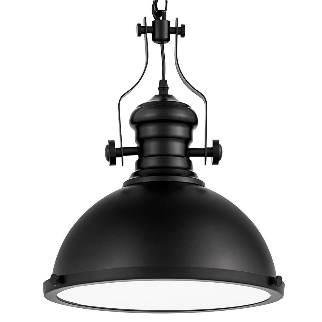 Crna industrijska visilica, retro vintage metalna viseća lampa - ELIGIO - undefined slika 1